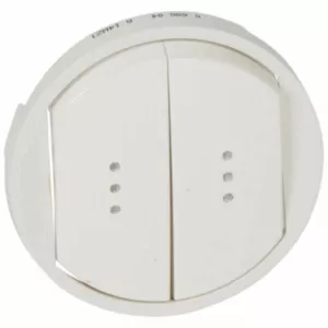 Legrand Céliane 068004 – Enjoliveur double à voyant blanc