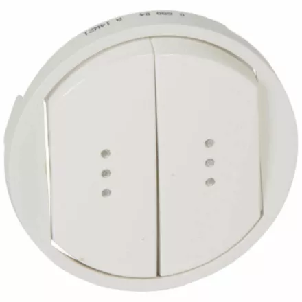 Legrand Céliane 068004 – Enjoliveur double à voyant blanc