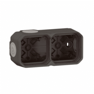 Boîtier saillie étanche Plexo 2 postes Anthracite