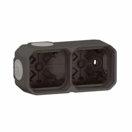 Boîtier saillie étanche Plexo 2 postes Anthracite
