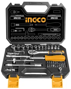 Coffret de Douilles 1/4" INGCO HKTS14451 - Polyvalence et Qualité